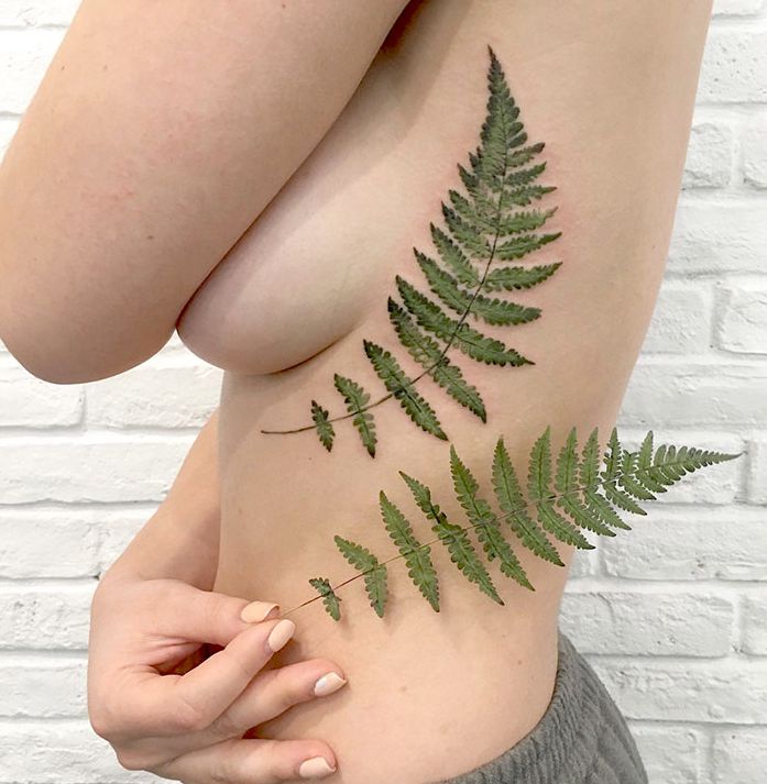 Fern and Flower Tattoo | TikTok