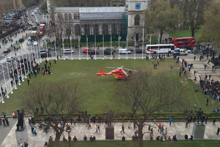 Paramedics were rushed to the scene by air ambulance