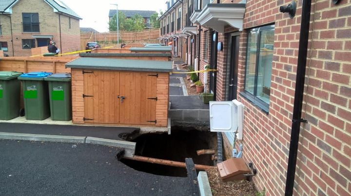 Homes in Plumstead had to be vacated after a sinkhole opened up.