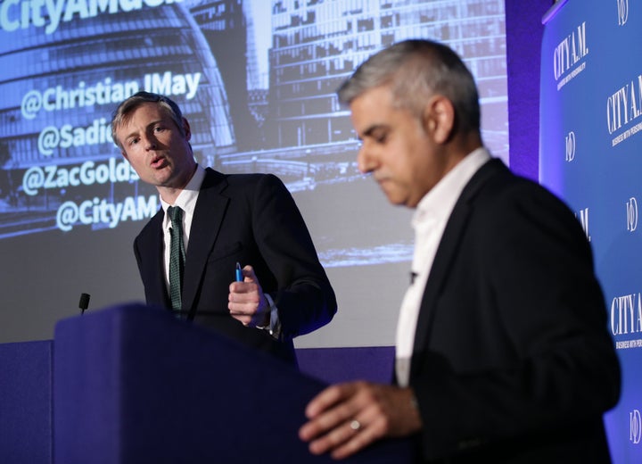 <strong>Goldsmith, left, and Khan, right, make specific pledges around education, housing and jobs</strong>
