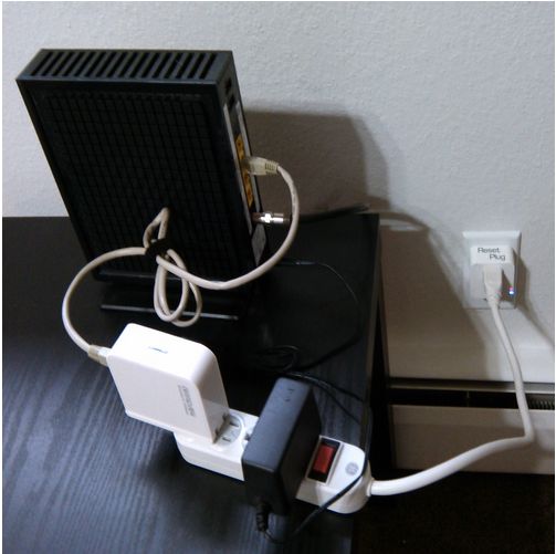 The Reset Plug can attach to a surge protector and work with multiple devices.