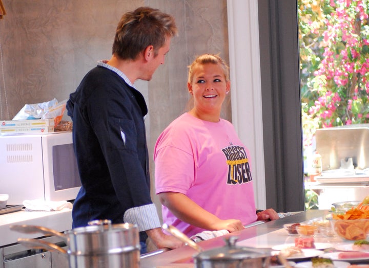 Chef Curtis Stone with season 8 contestant Amanda Arlauskas. 