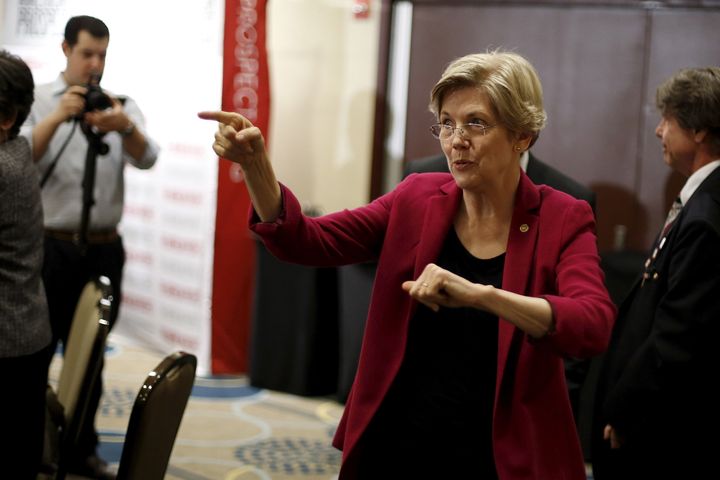 Sen. Elizabeth Warren (D-Mass.), seen in a 2015 file photo, accused Donald Trump of "racism, sexism and xenophobia."