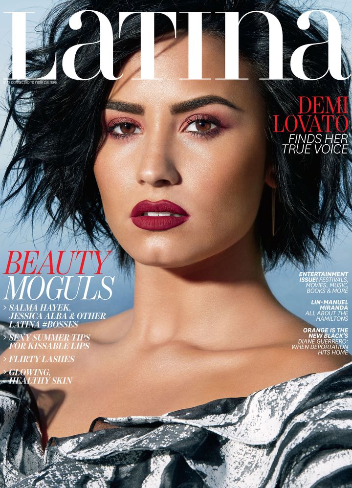 Demi Lovato on the cover of Latina magazine's June/July issue. 