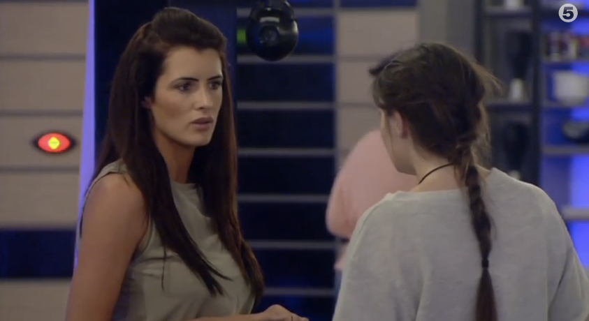 Big Brother 2015's Helen Wood almost suffers a nip slip as she