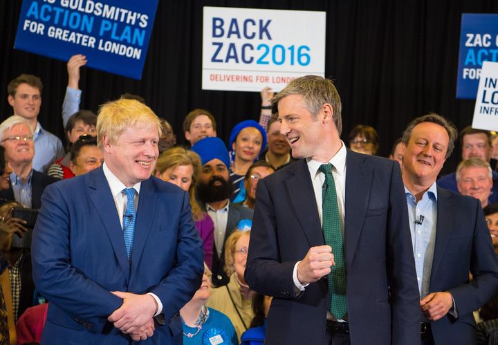Mr Goldsmith hailed the success of outgoing mayor Boris Johnson