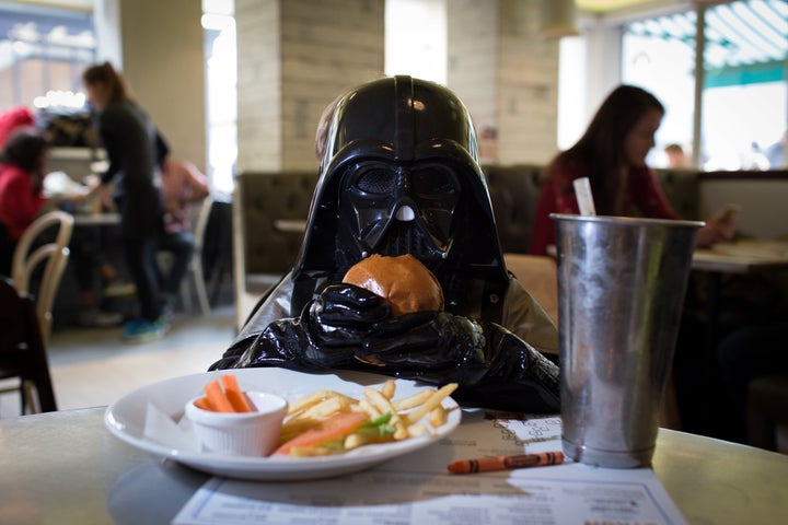 Apparently Sith Lords chow down on burgers and fries.