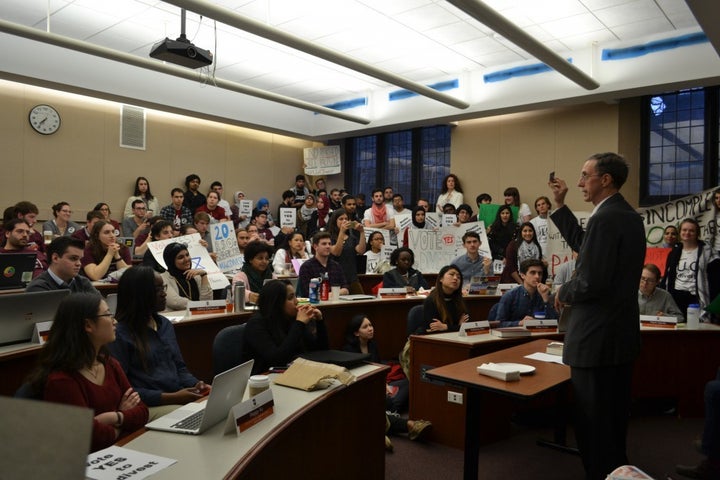 Students at College Council meeting.