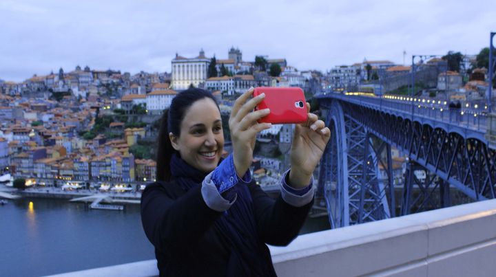 Taking a selfie in Porto, Portugal