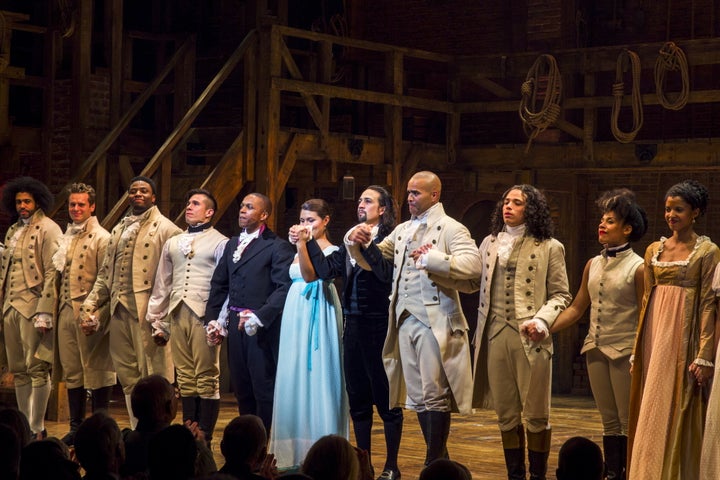 The cast of "Hamilton."