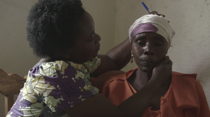 In the first episode of "WOMAN," Mama Masika wipes away the tears of a rape survivor in a small village in Eastern Congo