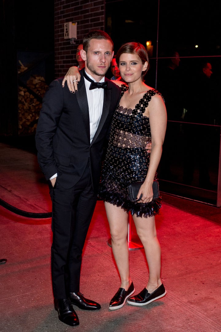 Kate Mara and Jamie Bell arriving to the Met Gala after party. 