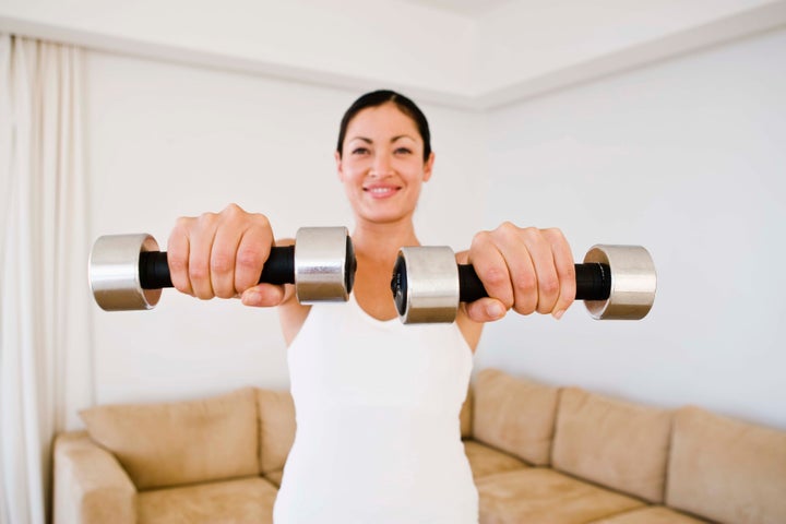 Many apps will show you how to work out at home.