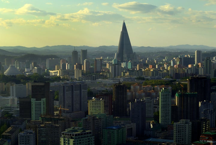 A view of Pyongyang ahead of North Korea's party congress. This is a huge event in the country, with a large-scale propaganda effort promoting it.