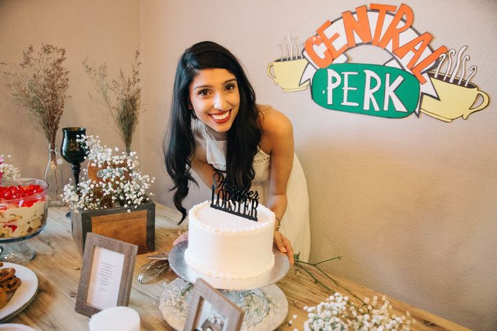 Sana and her long-distance fiancé love watching "Friends" together, so the bridal shower was a festive homage to their relationship. Sana lives in Dallas while her fiancé lives in Chicago.