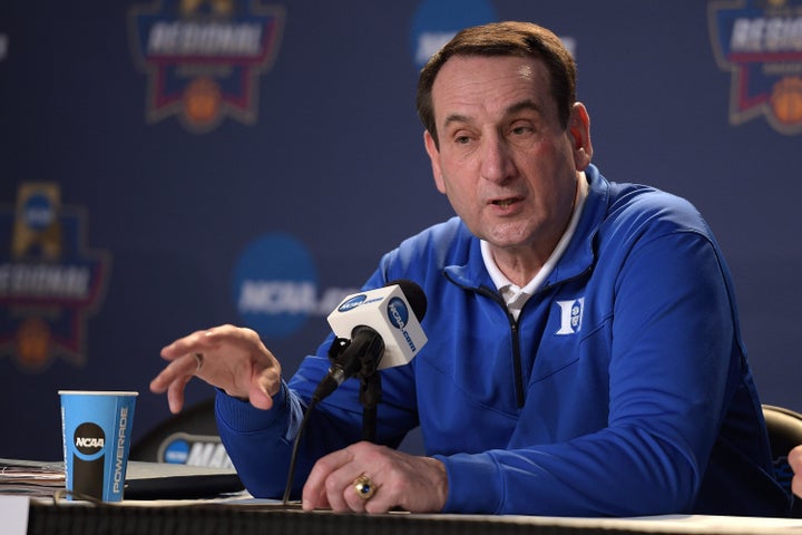 Bet you never noticed that West Point ring on Coach K's hand.