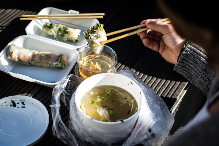 Most of the hassle with takeout is in picking up the food, especially in metropolitan areas.
