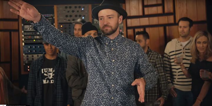 Justin Timberlake in his new video for 'Can't Stop This Feeling'