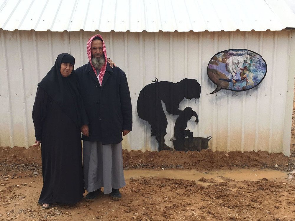 Three in 10 households in the Azraq camp in Jordan are headed by women. 