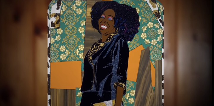 Mickalene Thomas, from “Happy Birthday to a Beautiful Woman" [Thomas' mother], 2014