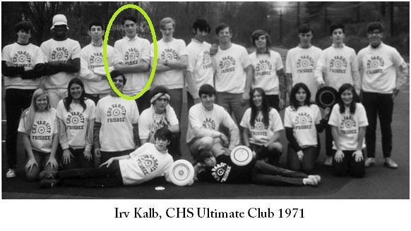 Irv Kalb, circled in yellow, from the 1971 CHS club