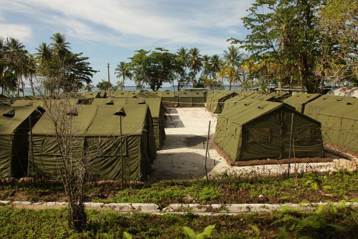 The two self-immolation cases come amid an epidemic of self-harm among migrants and refugees in two migrant offshore detention camps operated by Australia on Nauru and Papua New Guinea's Manus Island, pictured above.