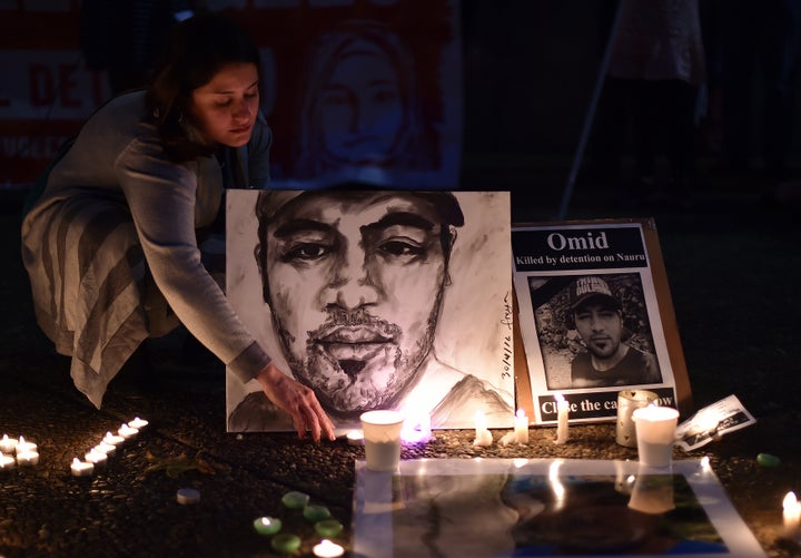 Somali refugee Hodan Yasin, 21, is in a critical condition, while 23-year-old Iranian refugee Omid Masoumali (in th