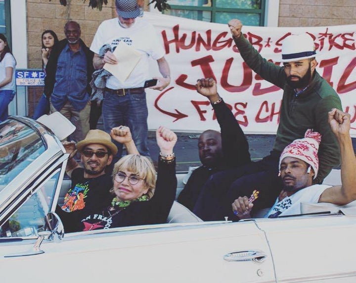 Five protesters on a hunger strike, known as the Frisco 5, were all hospitalized on Friday, their 16th day without solid food.