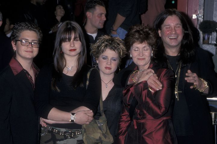 Sharon and Ozzy with their three children, Jack, Aimee and Kelly, in 2000 