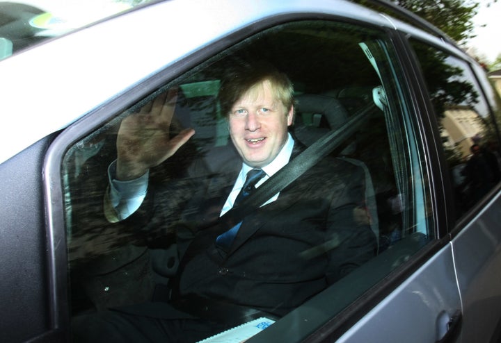 Johnson was driven by a private car to his first day at work on May 3 2008