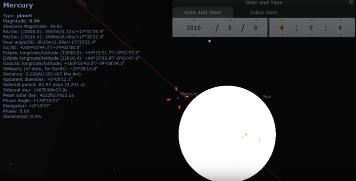 Mercury, the smallest planet in the solar system, will pass across the sun for the first time since 2006