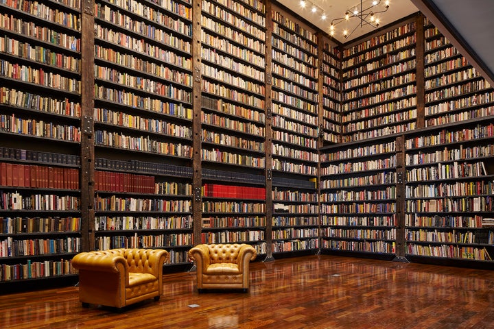 The interior of artist Theaster Gates' Stony Island Arts Bank in Chicago. The cultural center's library hosts a variety of arts and local collections. 