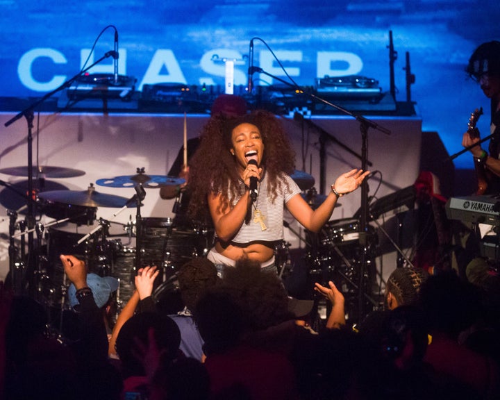 R&B singer SZA took the stage at Brooklyn's The Villain and belted out some of her well-known tunes for a lively crowd. 