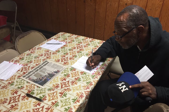 John Barbee, 62, said he finally felt like a citizen when he registered to vote on May 5 in Richmond, Virginia.