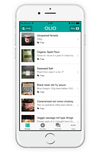 OLIO allows people to advertise leftover food that might otherwise go to waste