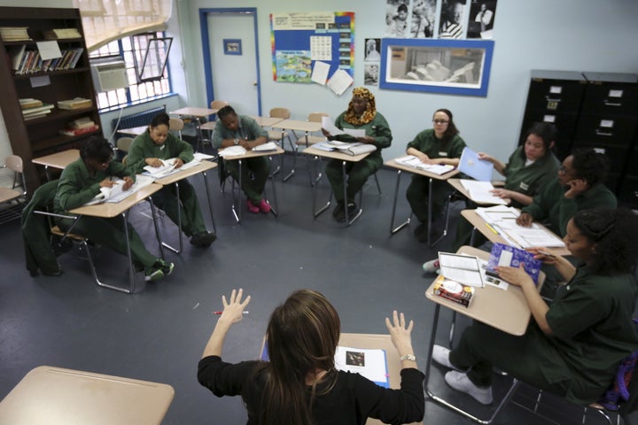 Inmates at Taconic Correctional Facility, a medium security women's prison in suburban Bedford Hills near New York City, are reading the classic works of Homer, Euripides and Virgil. 