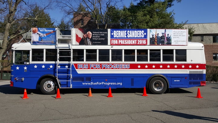 A Bernie Bus For Progress, as seen in Bronxville, NY.