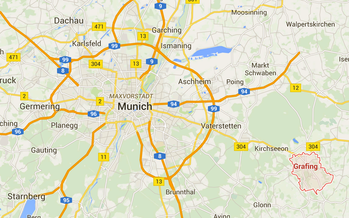 The incident happened at a train station in Grafing, 30km from the city of Munich