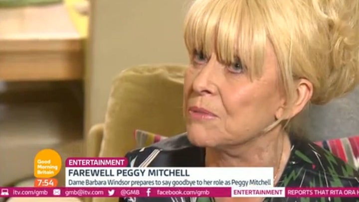 <strong>Barbara Windsor was upset as she discussed her 'EastEnders' exit on 'Good Morning Britain'</strong>