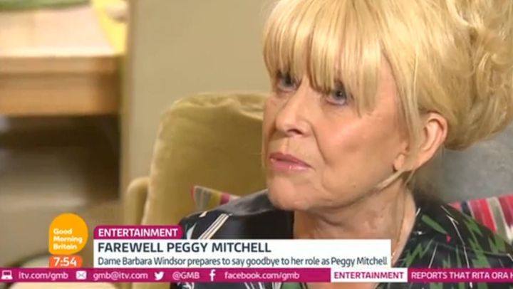 Barbara Windsor was upset as she discussed her 'EastEnders' exit on 'Good Morning Britain'