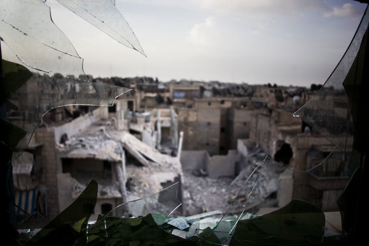 A general view of opposition-held Aleppo in October 2012.