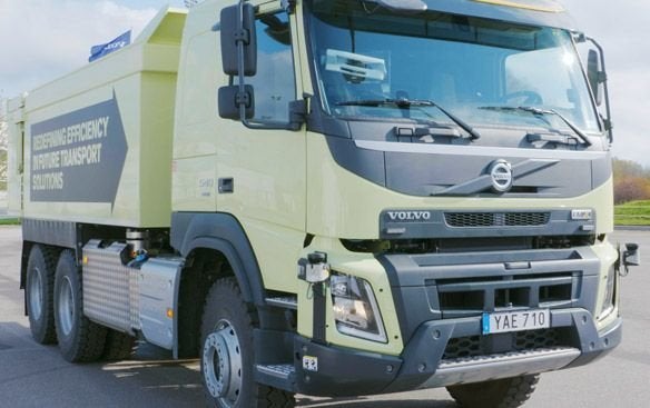 Volvo's self-driving mining truck looks like a regular vehicle, but can operate completely on its own. 