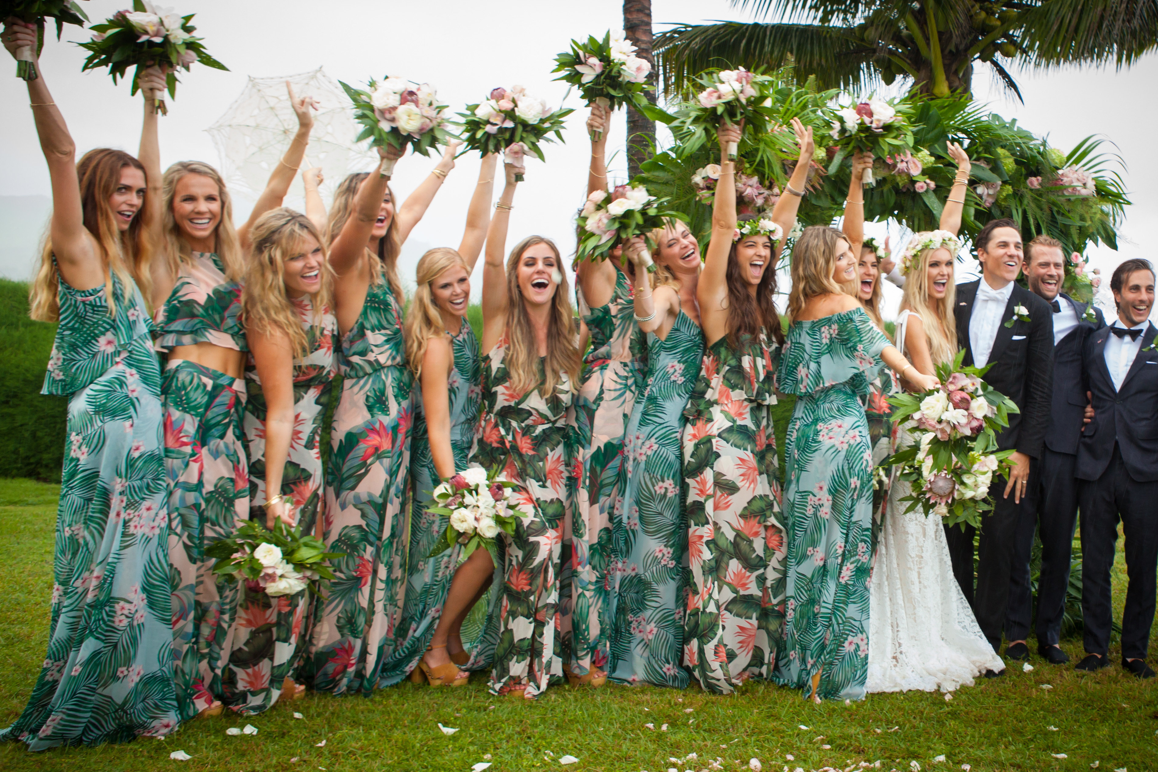 Tropical Beach Bridesmaids Dresses