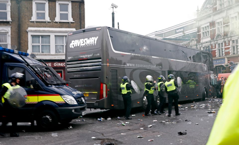 Manchester United Team Bus Video Shows 'Smashed Up' Coach Ahead Of West