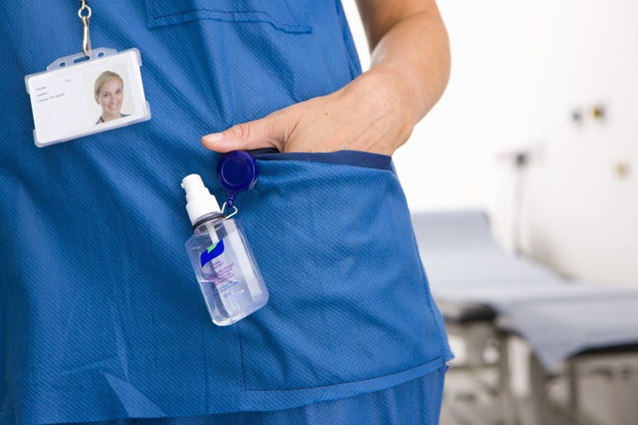 Sanitizer is a must-have, after spending all day in a hospital.