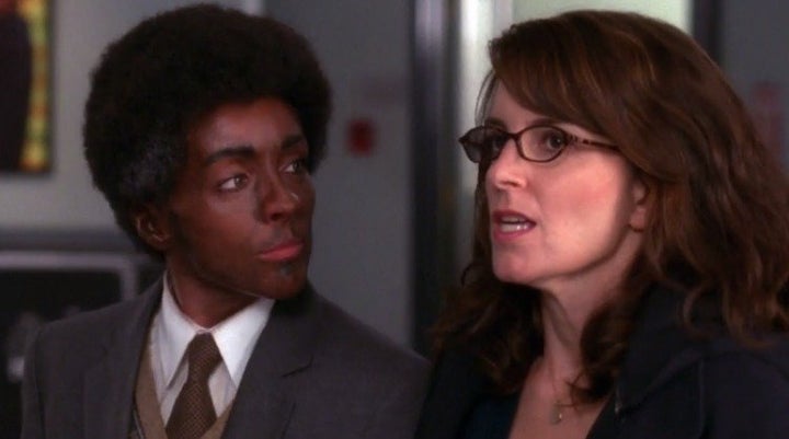 One of the many instances of blackface in 30 Rock.