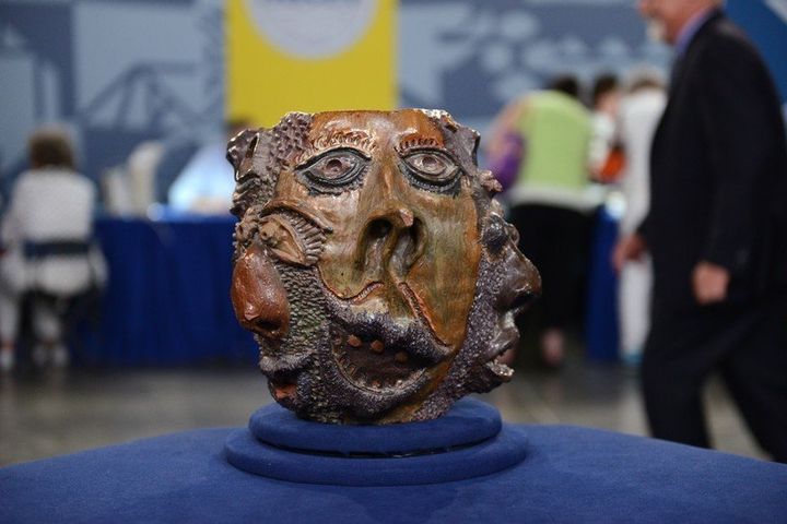 This clay pot, dubbed the "grotesque face jug," had been valued at around $50,000 when featured by the "Antiques Roadshow" in January.