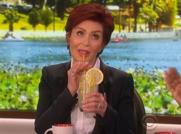 Sharon was channelling Beyoncé and sipping on a glass of lemonade during the interview