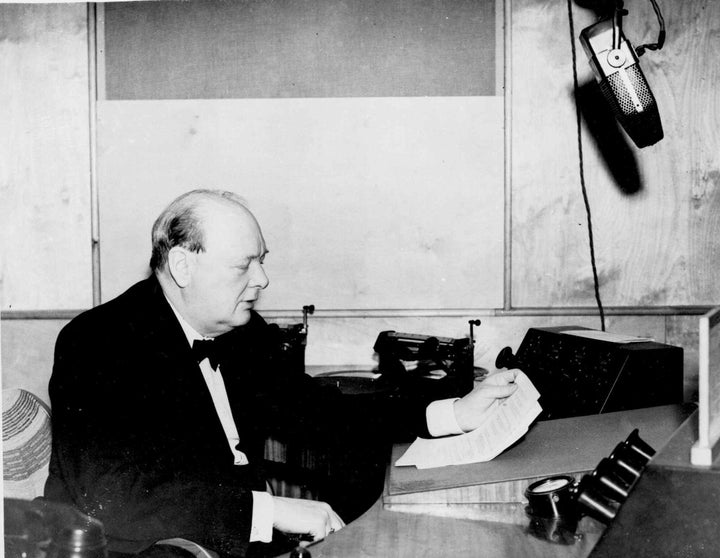 Churchill gives a review of the first month of the war during his radio broadcast on October 1, 1939