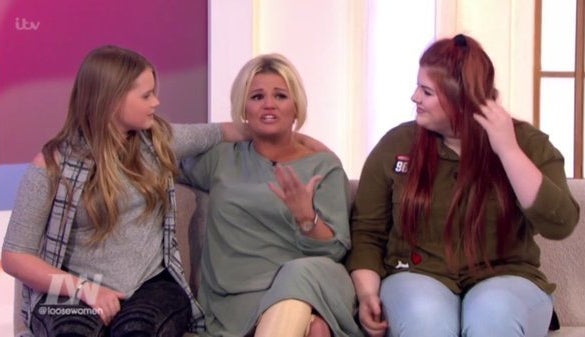 Kerry Katona's daughters joined her on 'Loose Women'